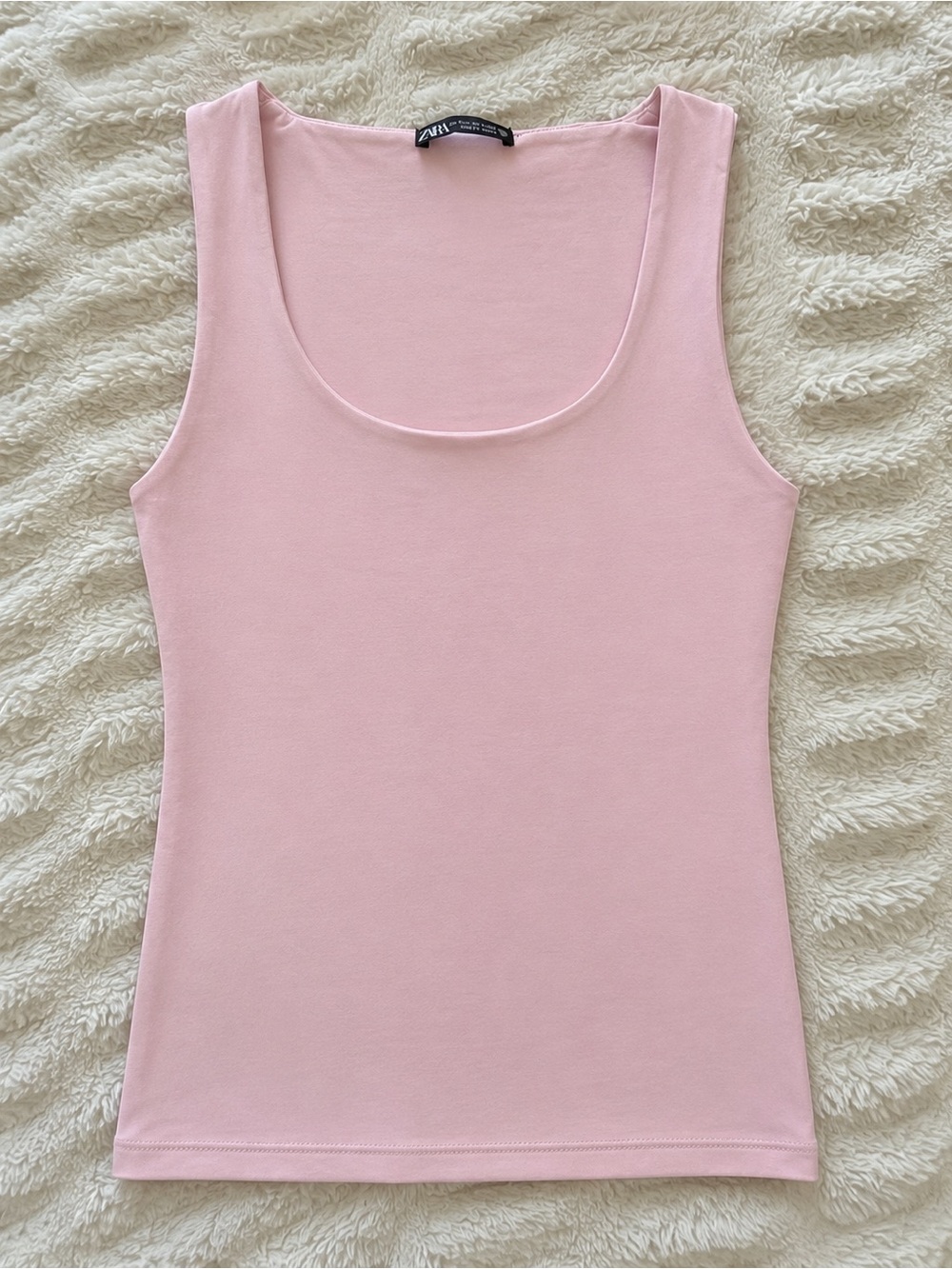 ZARA Small Light Pink Scoop Neck Tank